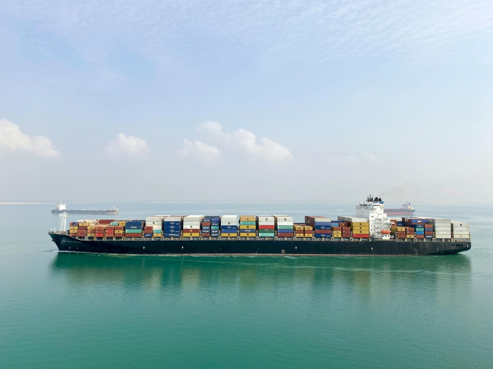Harbor shipping containers